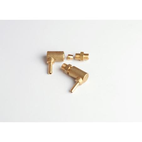 Kpl. Złączki kątowej w kolektor (dolot) - "POLIAMID" - wyjście wąż d-5 GZ-2305