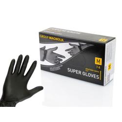 RĘKAWICZKI NITRYLOWE CZARNE bezpudrowe M (100szt)